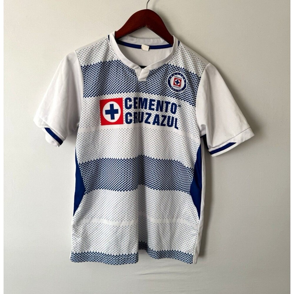 Cemento Cruz Azul Soccer Jersey #5 White Blue Size S